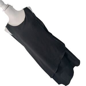 KENNETH COLE! DEEPEST BLACK DRAPEY, DREAMY ASYMMETRICAL CUT DRESS! SZ 6